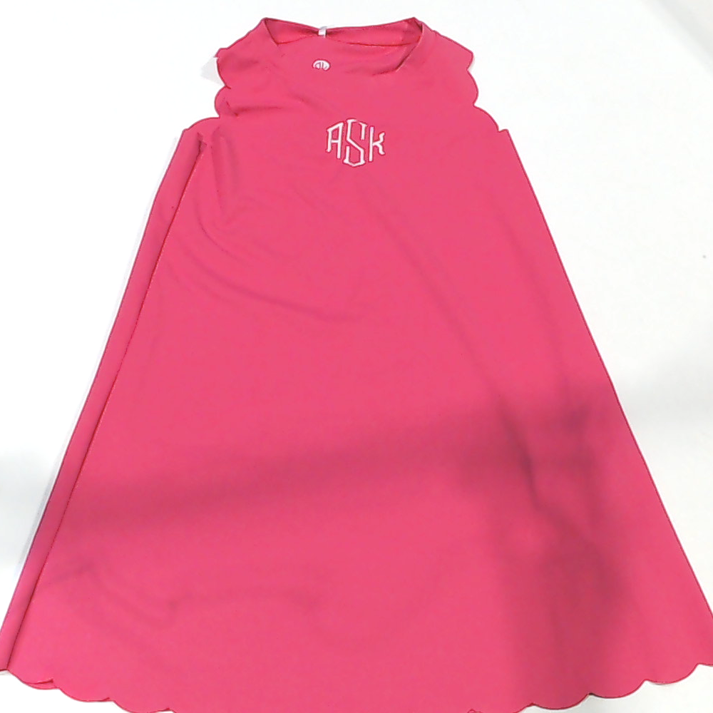 BLOOPER KIDS: Monogrammed Girls Scallop Dress