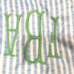 BLOOPER KIDS: Monogrammed Boys Swim Trunks