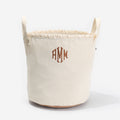 Monogrammed Storage Basket in Ivory