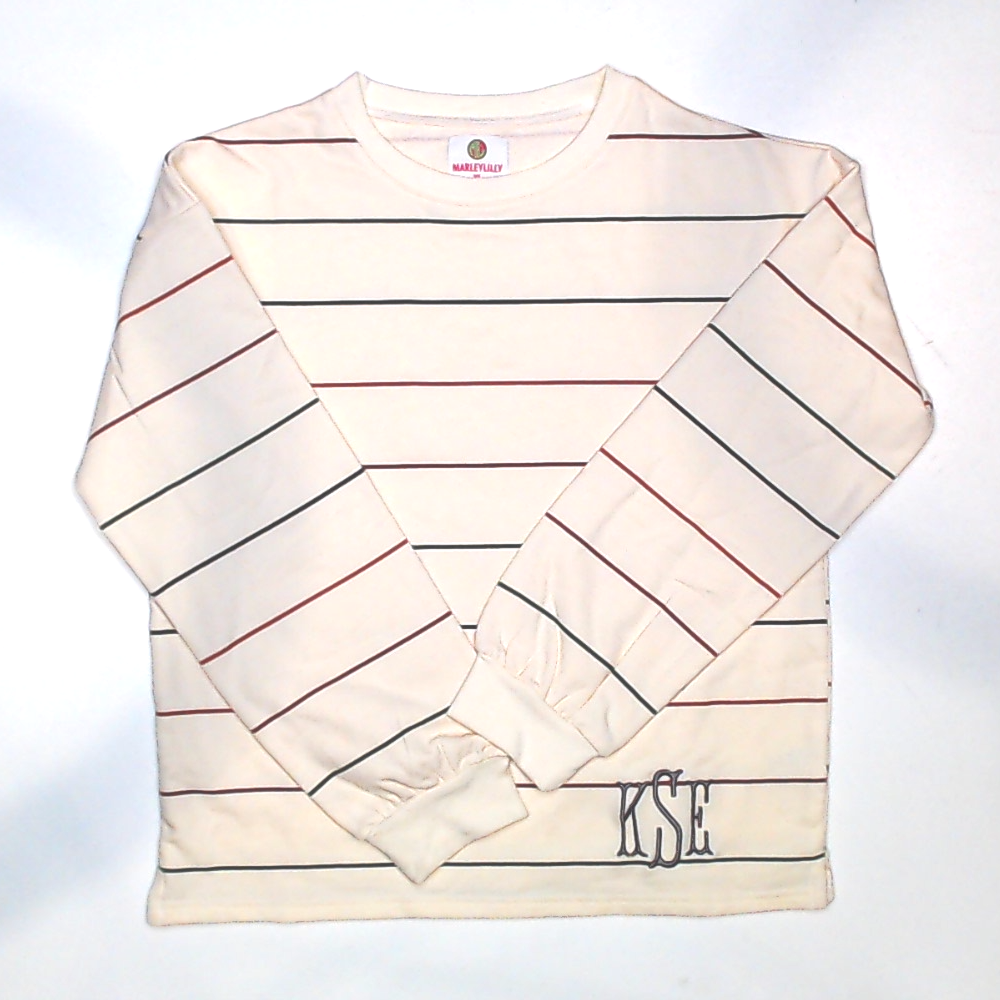BLOOPER KIDS: Monogrammed Kids Puff Sleeve Sweatshirt