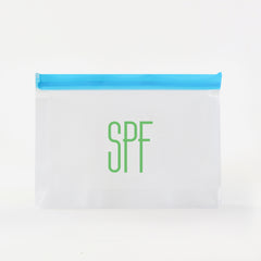 Monogrammed Sunscreen Bag in Blue
