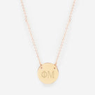 Phi Mu Delicate Disc Necklace | Gold