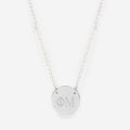 phi mu silver delicate disc necklace