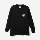 Monogrammed Crewneck Sweatshirt | Black