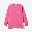 Monogrammed Crewneck Sweatshirt | Hot Pink