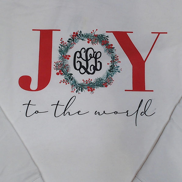 BLOOPER CLOTHING: Personalized Joy to the World Crewneck Sweatshirt