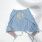 BLOOPER SWIM: Monogrammed High Neck Bikini Top