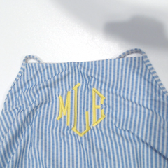 BLOOPER SWIM: Monogrammed High Neck Bikini Top