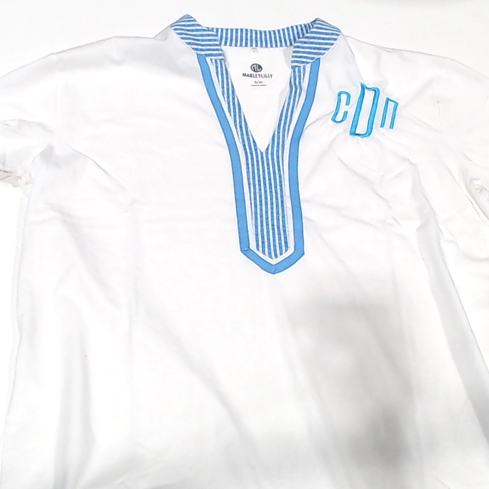 BLOOPER SWIM: Monogrammed Seersucker Cover Up