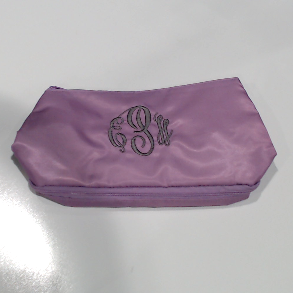 BLOOPER BAG: Monogrammed Double Layer Makeup Bag