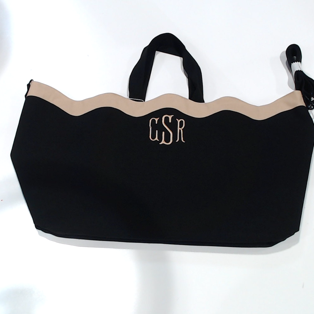 BLOOPER BAG: Monogrammed Wavy Top Weekender