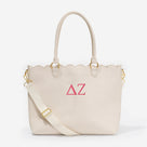 Delta Zeta Laptop Tote Bag | Bone