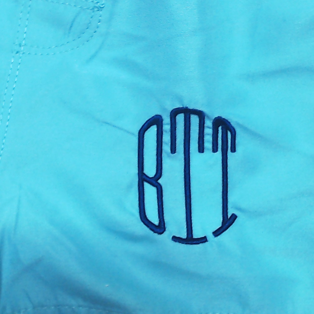 BLOOPER KIDS: Monogrammed Boys Swim Trunks