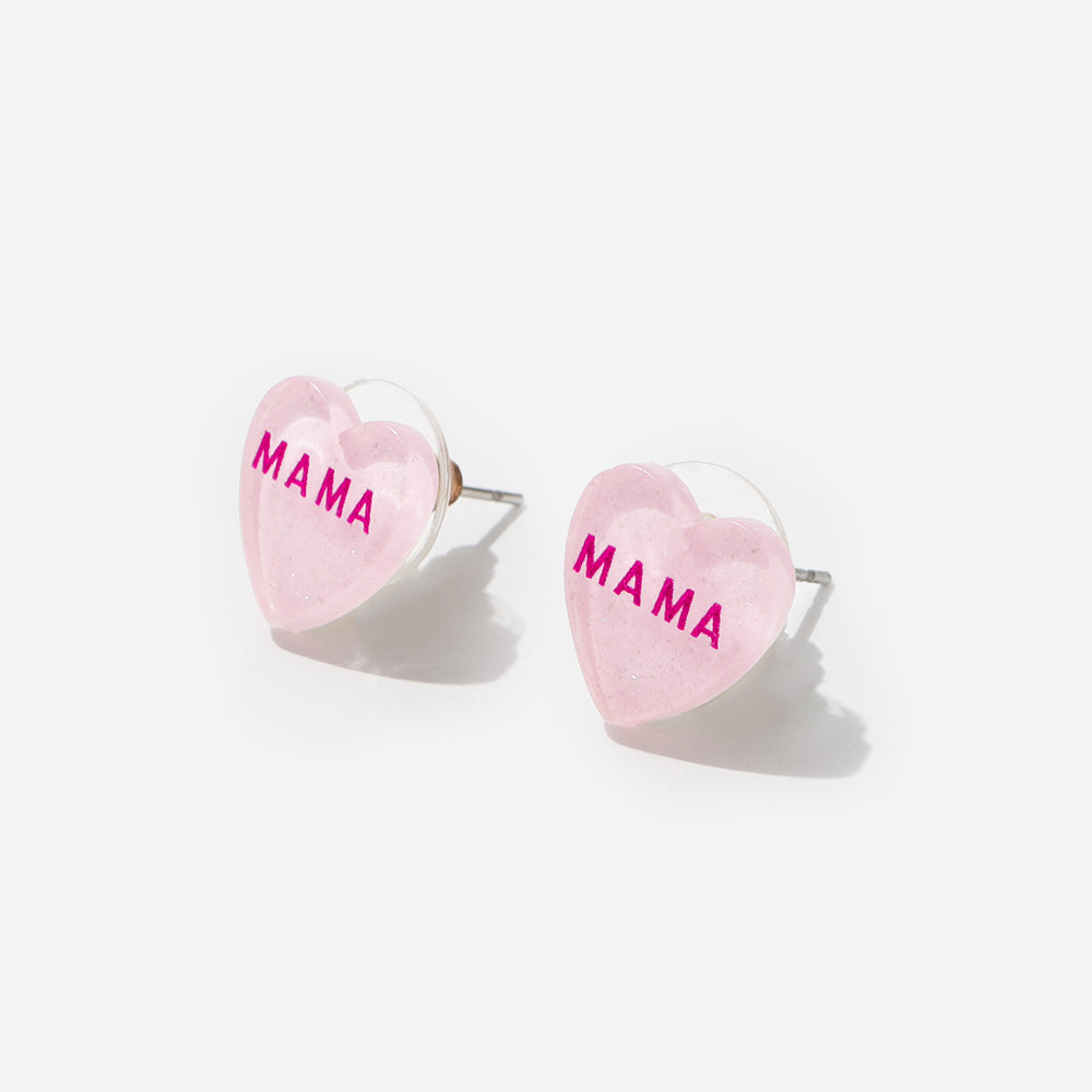 Mama Heart Earrings