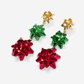 gift bow earrings in multi