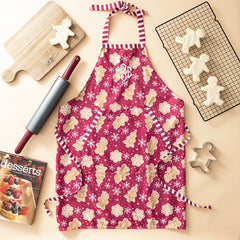 gingerbread jingle apron flatlay
