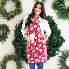 gingerbread jingle apron on peyton