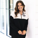 Monogrammed Quarter Zip Sweatshirt | Cowhide