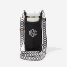 Monogrammed Water Bottle Holder | Black Quilted