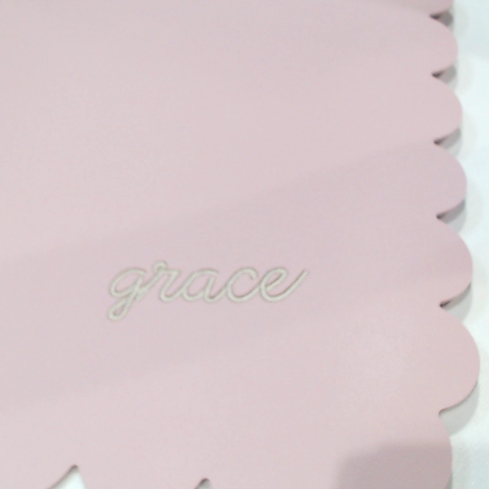 BLOOPER ACCESSORY: Monogrammed Desk Mat