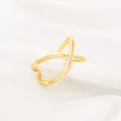 Adjustable Criss Cross Ring | Gold