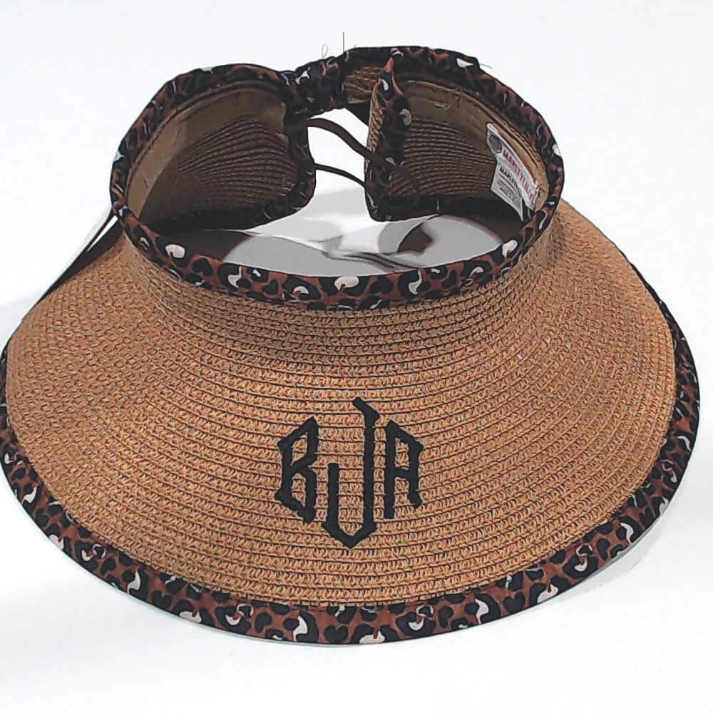 BLOOPER ACCESSORY: Monogrammed Packable Straw Visor