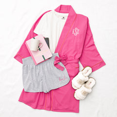 boxer shorts with waffle robe