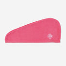 Monogrammed Hair Towel Wrap | Hot Pink