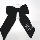 BLOOPER KIDS: Monogrammed Velvet Bow