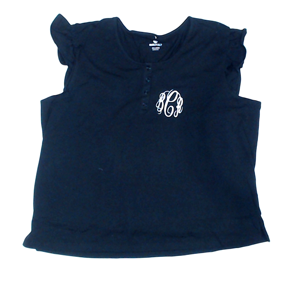 BLOOPER CLOTHING: Monogrammed Ruffle Top