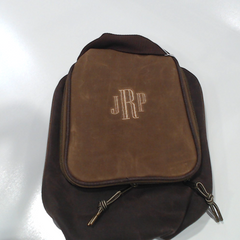 BLOOPER BAG: Personalized Waxed Canvas Hanging Toiletry Bag