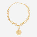monogrammed pearl starburst bracelet in gold