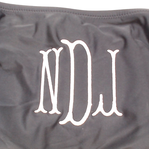 BLOOPER SWIM: Monogrammed Bandeau Top