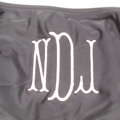 BLOOPER SWIM: Monogrammed Bandeau Top