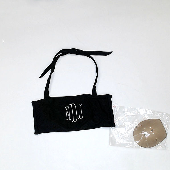 BLOOPER SWIM: Monogrammed Bandeau Top