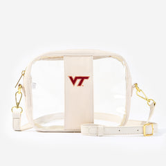 virginia tech hokies bone ivory white clear stadium approved crossbody