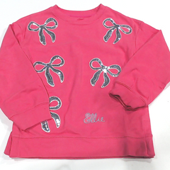 BLOOPER KIDS: Monogrammed Kids Sequin Bow Sweatshirt