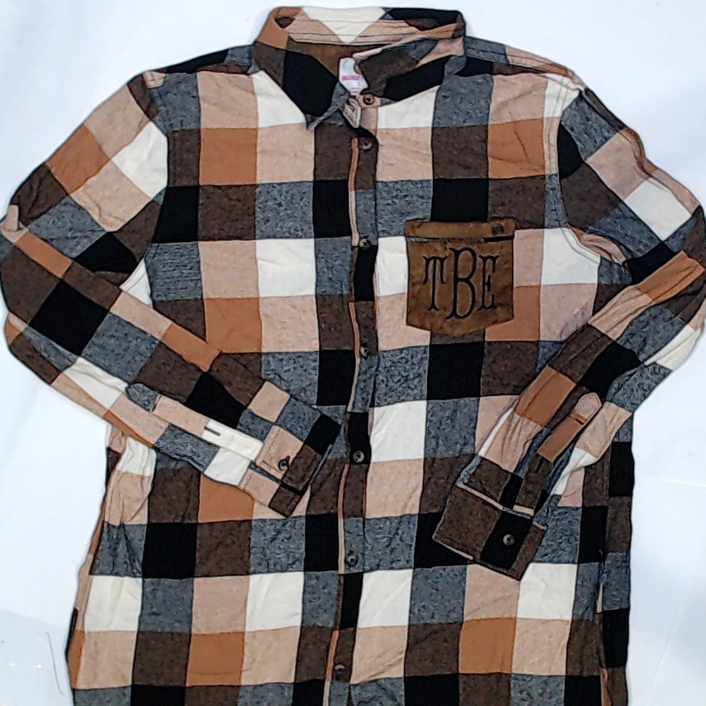BLOOPER CLOTHING: Monogrammed Plaid Layering Tunic