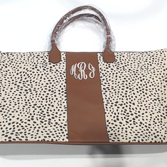 BLOOPER BAG: Monogrammed Spotted Weekender