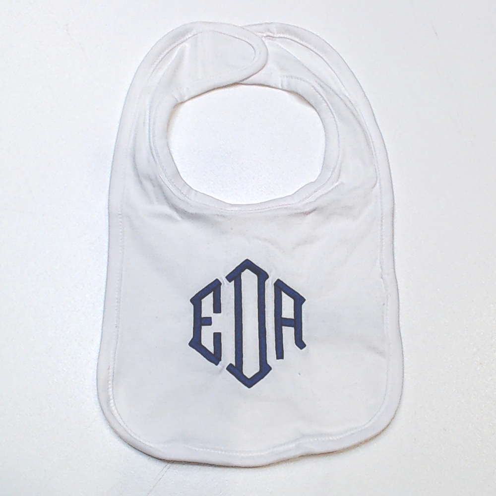 BLOOPER KIDS: Monogrammed Baby Bib