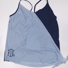 BLOOPER SWIM: Monogrammed Ruched Tankini