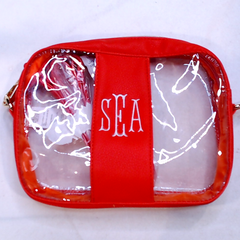 BLOOPER BAG: Monogrammed Clear Stadium Crossbody Bag