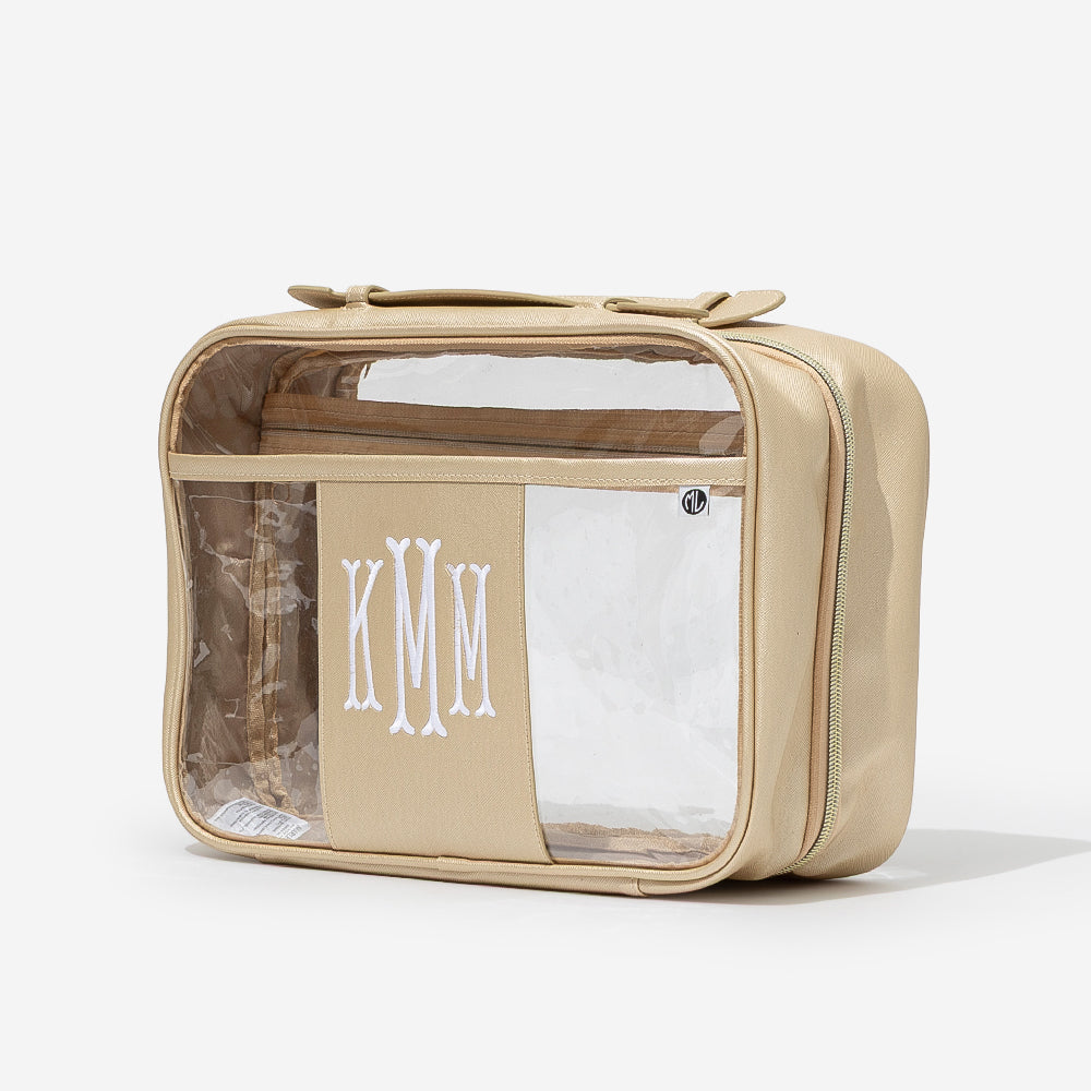 Monogrammed Clear Toiletry Case