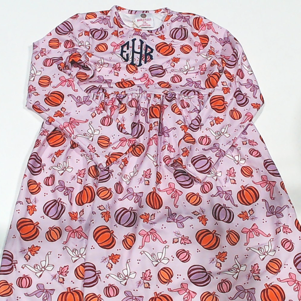 BLOOPER KIDS: Monogrammed Girls Twirl Dress