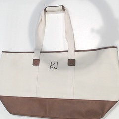 BLOOPER BAG: Monogrammed Extra Large Tote Bag