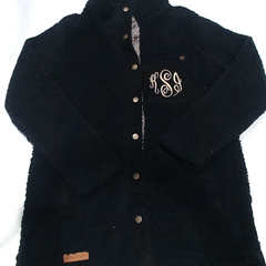 BLOOPER CLOTHING: Monogrammed Sherpa Shacket