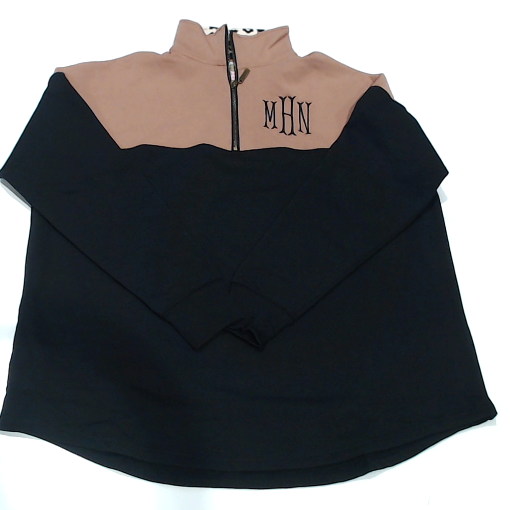 BLOOPER CLOTHING: Monogrammed Quarter Zip Sweatshirt