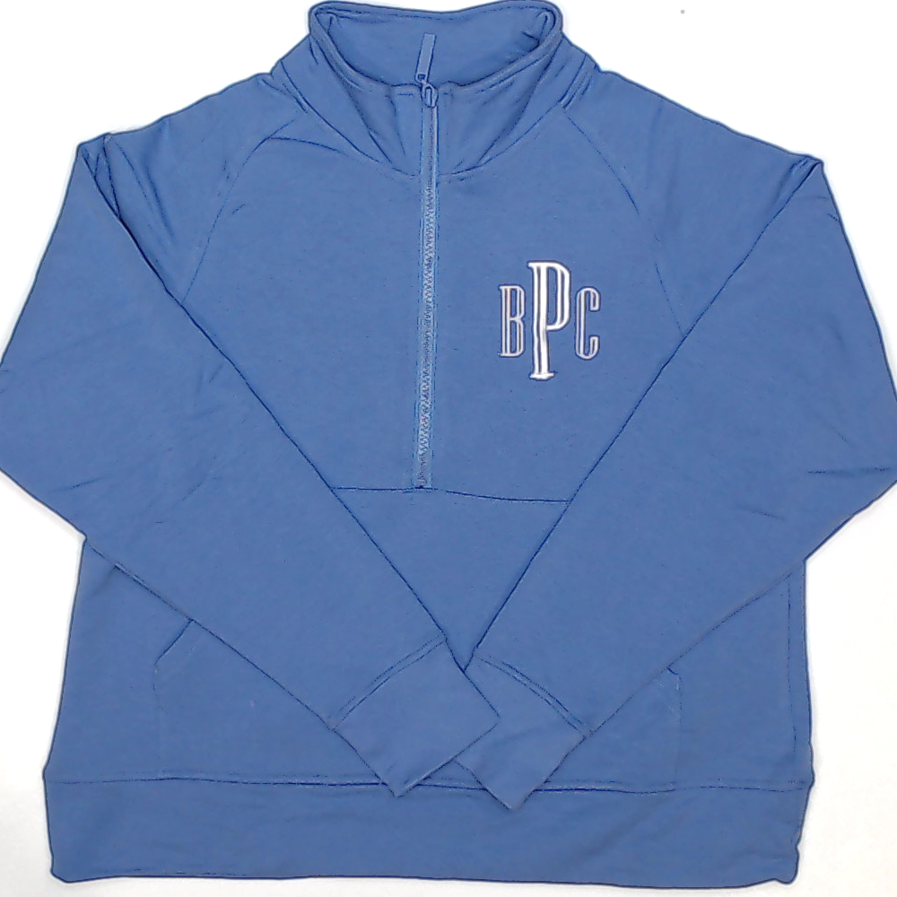 BLOOPER CLOTHING: Monogrammed Quarter Zip Pullover