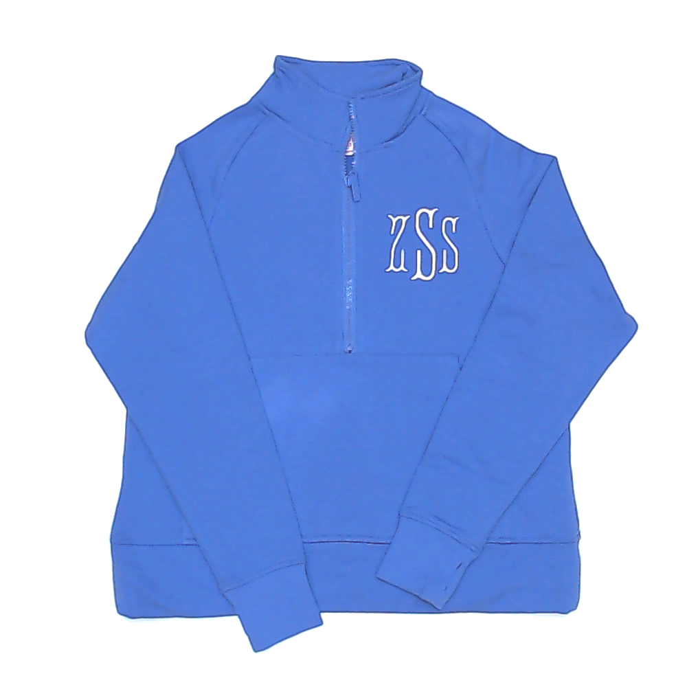 BLOOPER CLOTHING: Monogrammed Quarter Zip Pullover