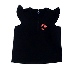 BLOOPER CLOTHING: Monogrammed Ruffle Top